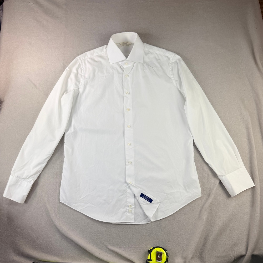 Suitsupply Thomas Mason White Egyptian Cotton Slim Fit Dress Shirt 16.5 42
